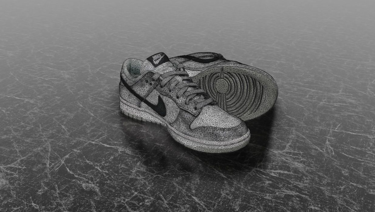 NIKE DUNK 3D SHOES Low-poly 3D model_11
