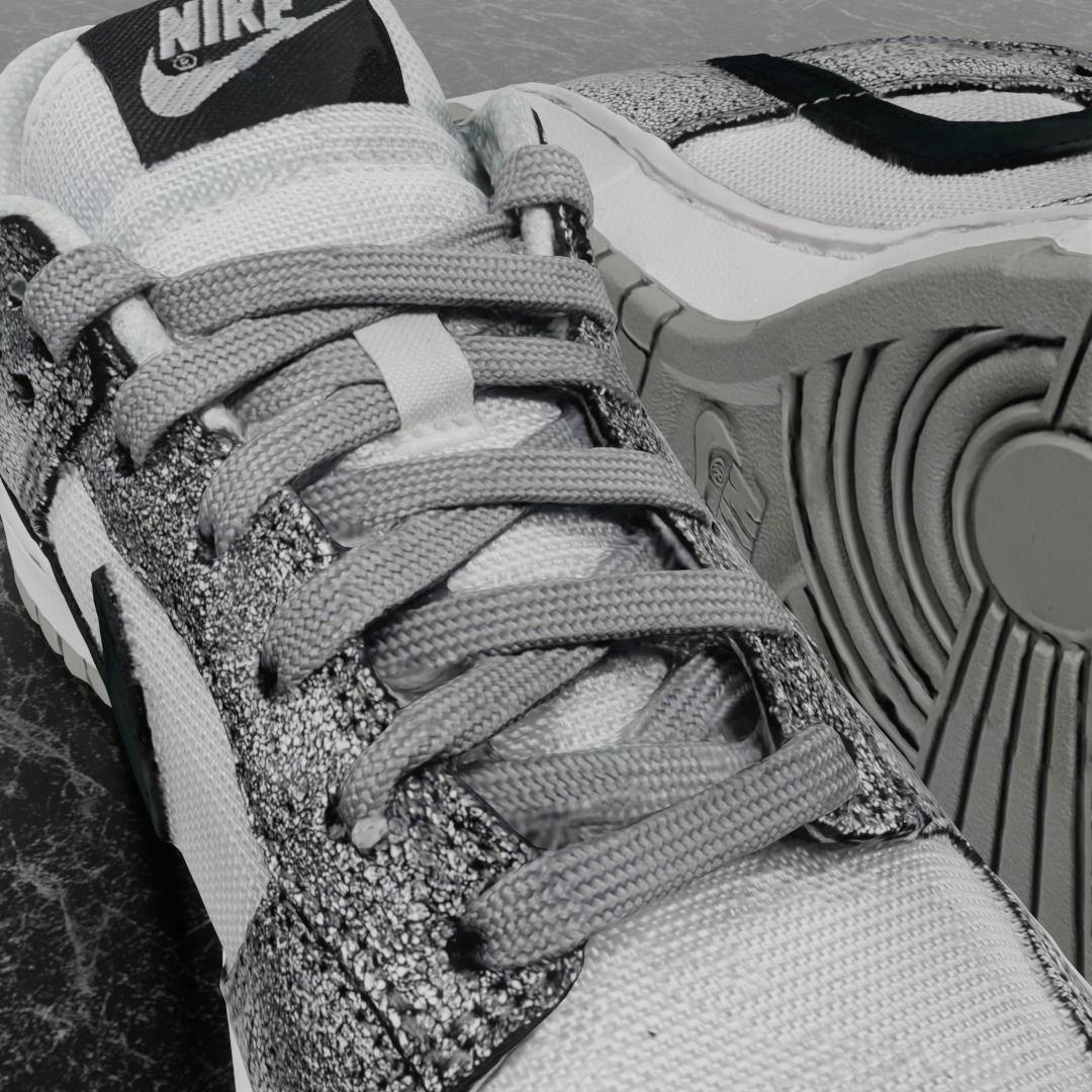 NIKE DUNK 3D SHOES Low-poly 3D model_9