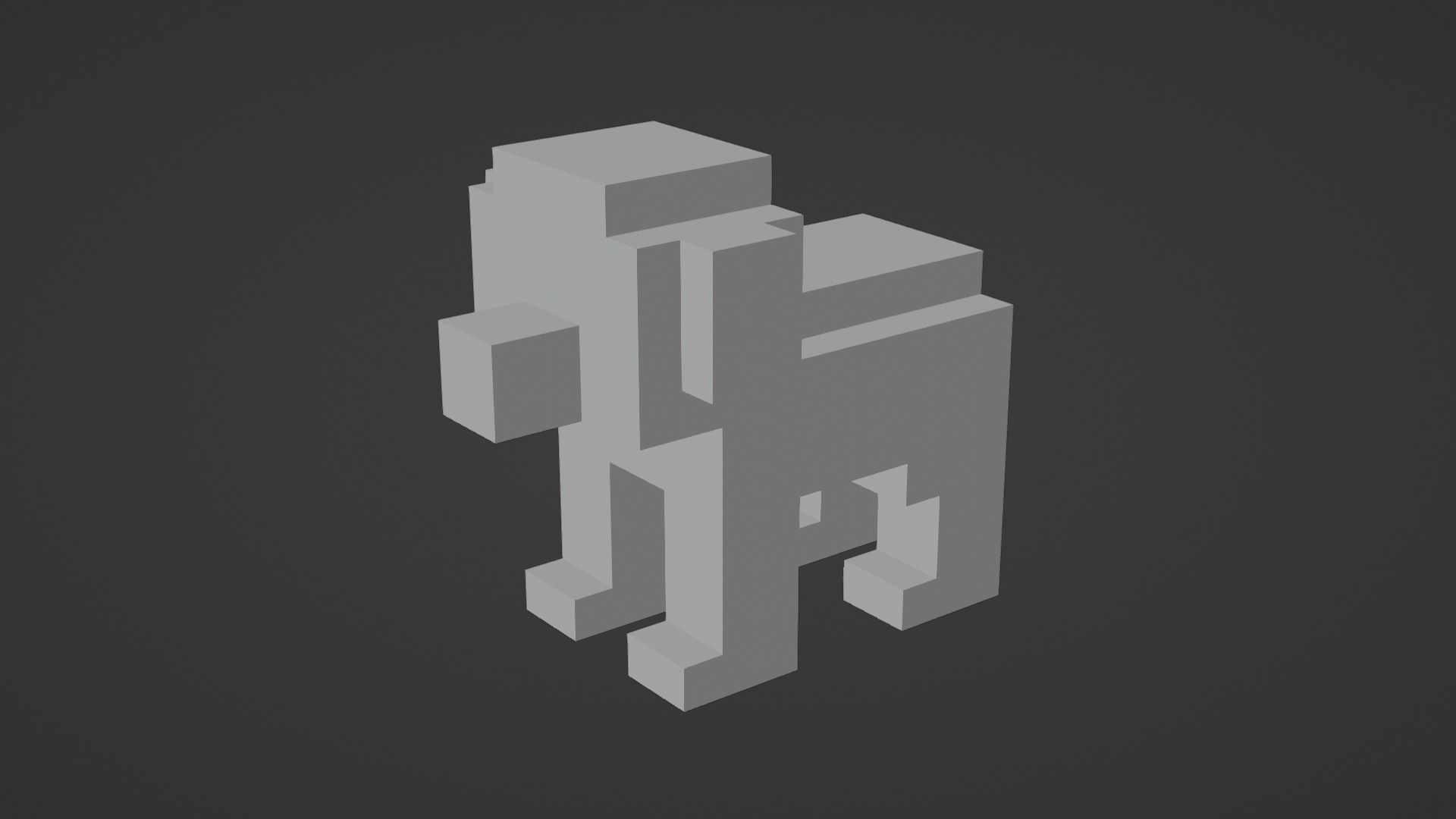 PUPPY VOXEL ANIMAL Low-poly 3D model_7