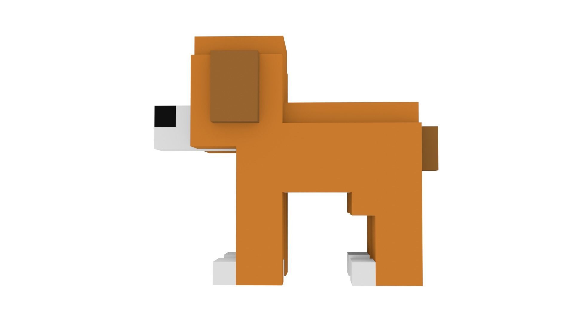 PUPPY VOXEL ANIMAL Low-poly 3D model_2