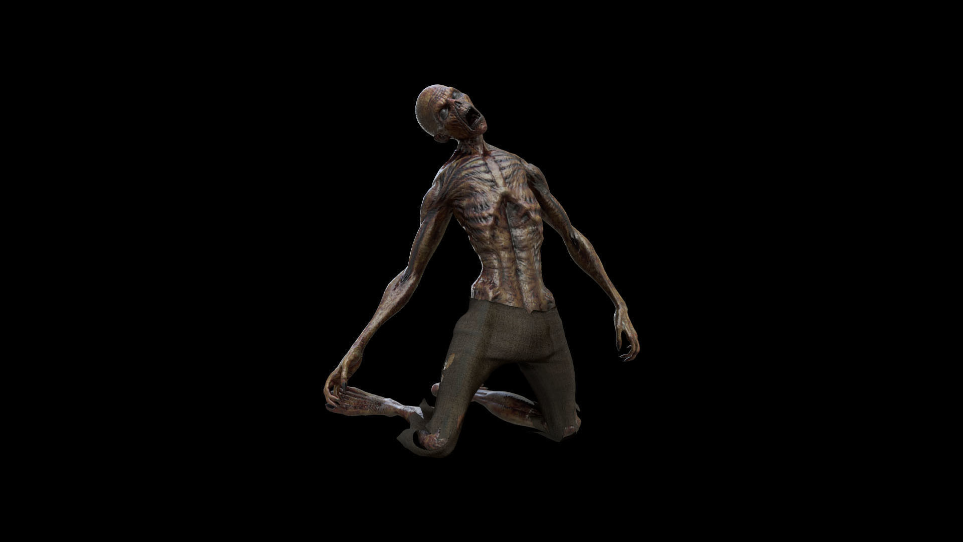 ZOMB05 Zombie Dying Animation 3D model_7