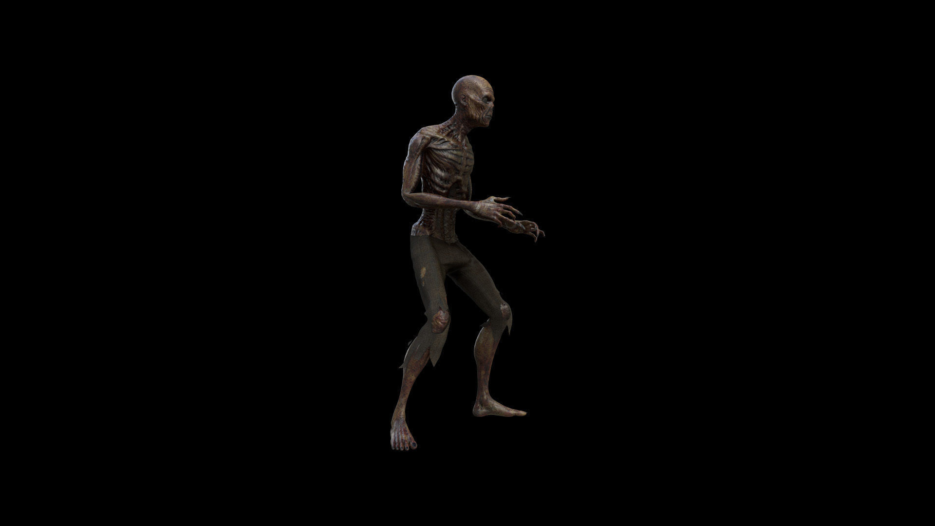 ZOMB05 Zombie Dying Animation 3D model_5