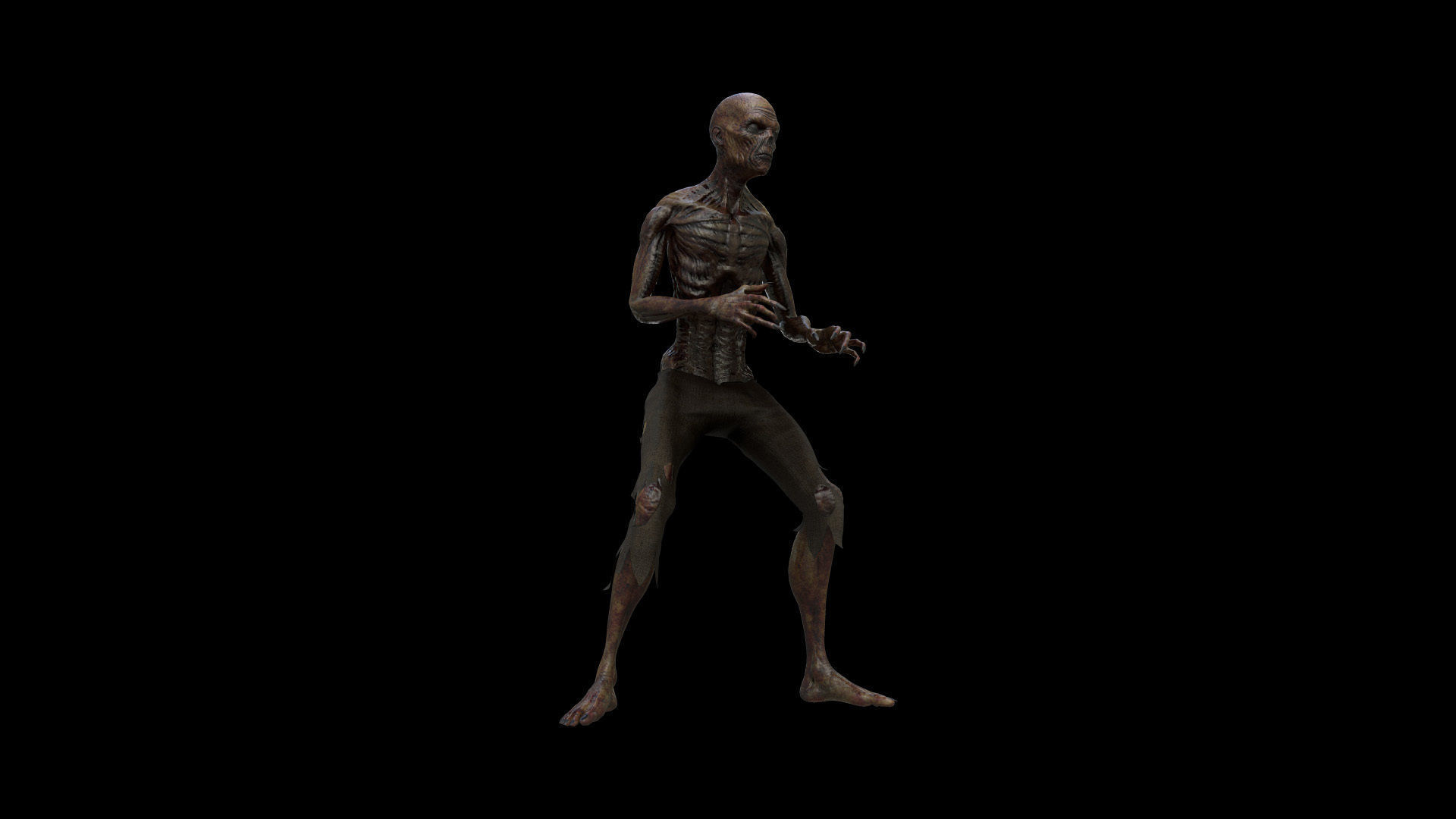 ZOMB05 Zombie Dying Animation 3D model_2