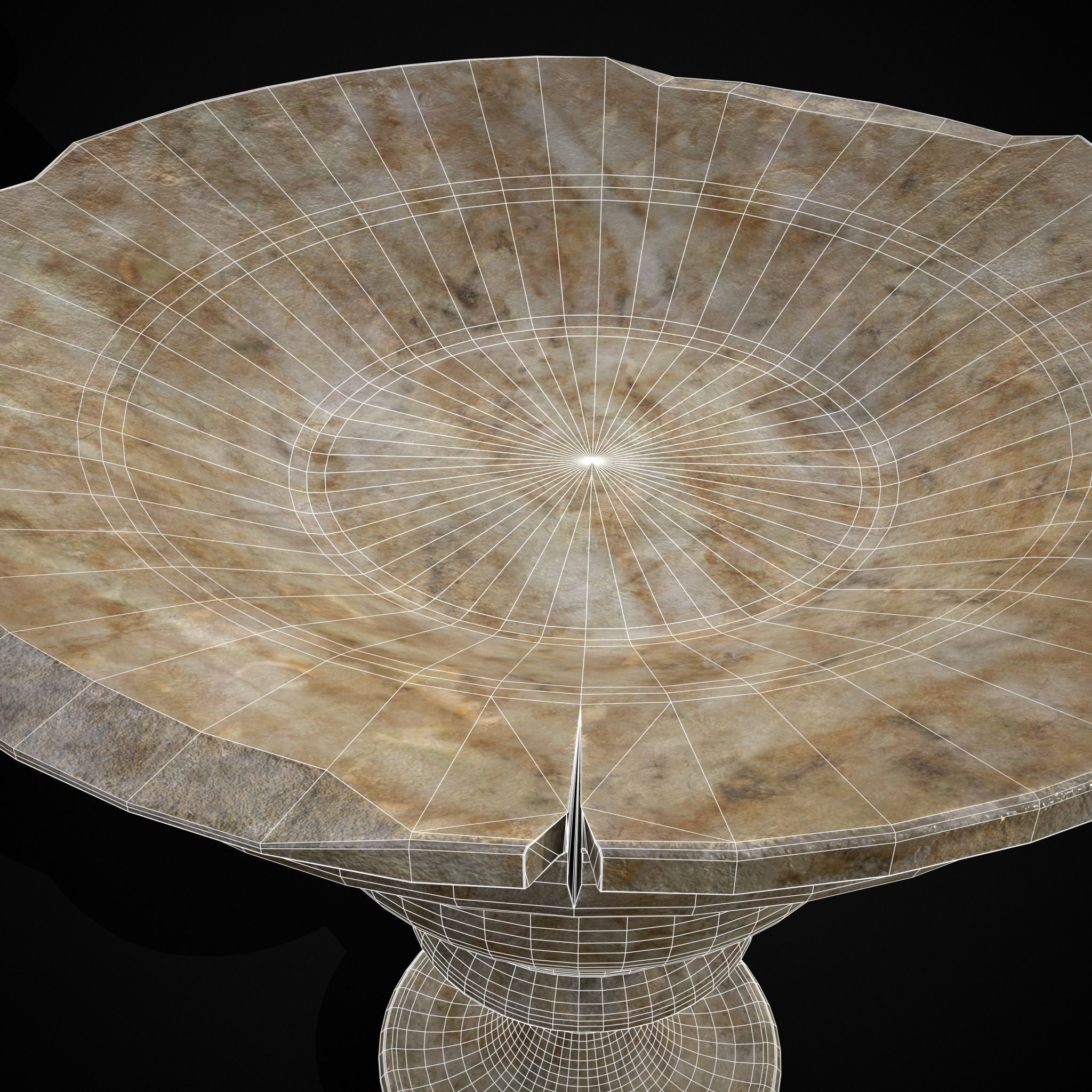 Garden Cracked Planter Low-poly 3D model_14