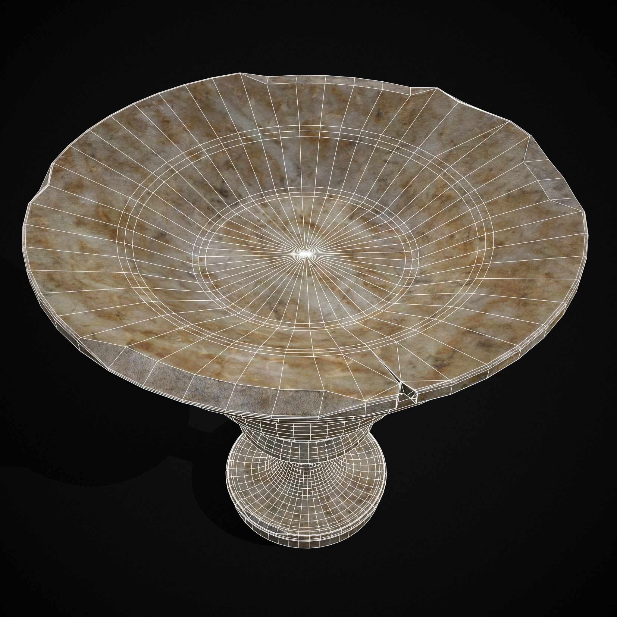 Garden Cracked Planter Low-poly 3D model_22