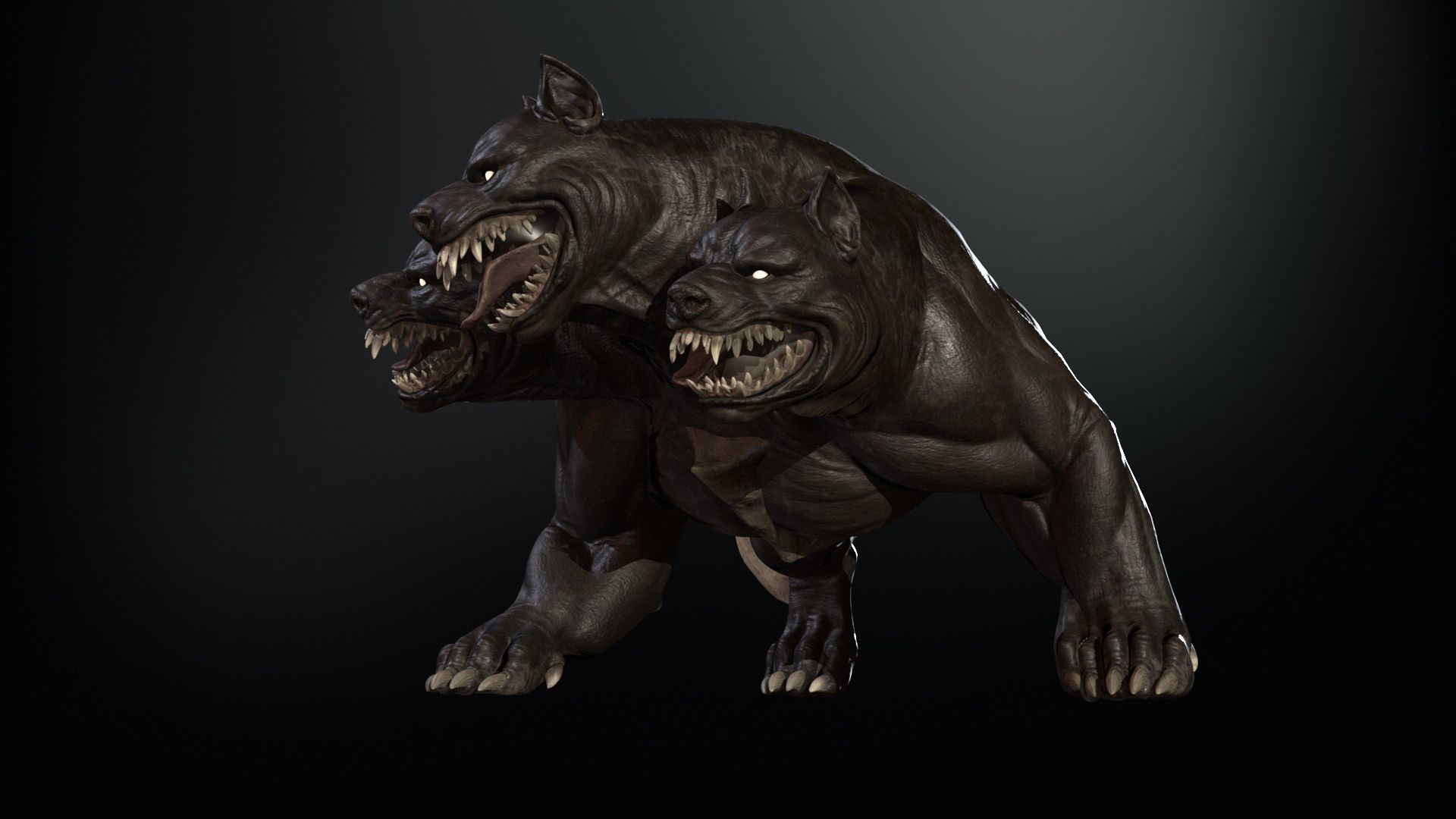 Cerberus Low-poly 3D model_42