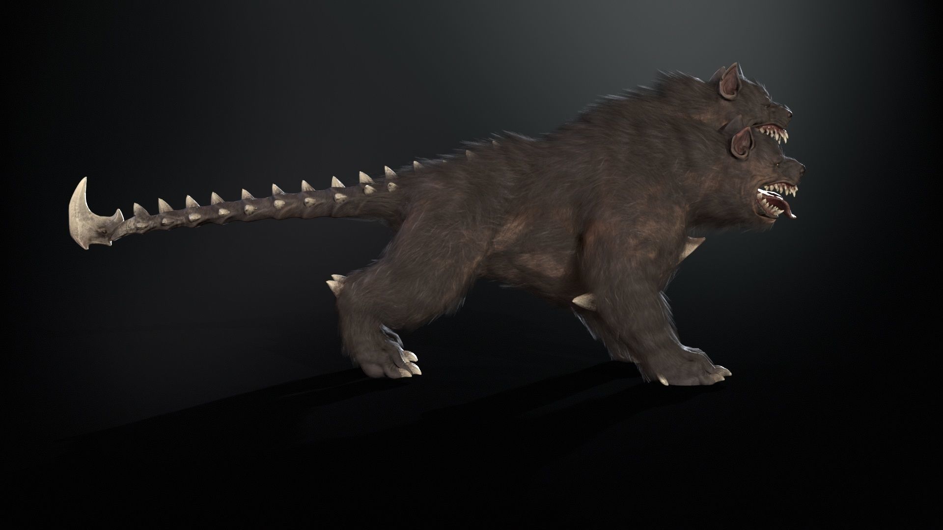 Cerberus Low-poly 3D model_34