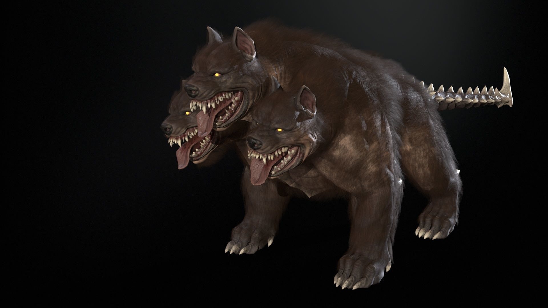 Cerberus Low-poly 3D model_24