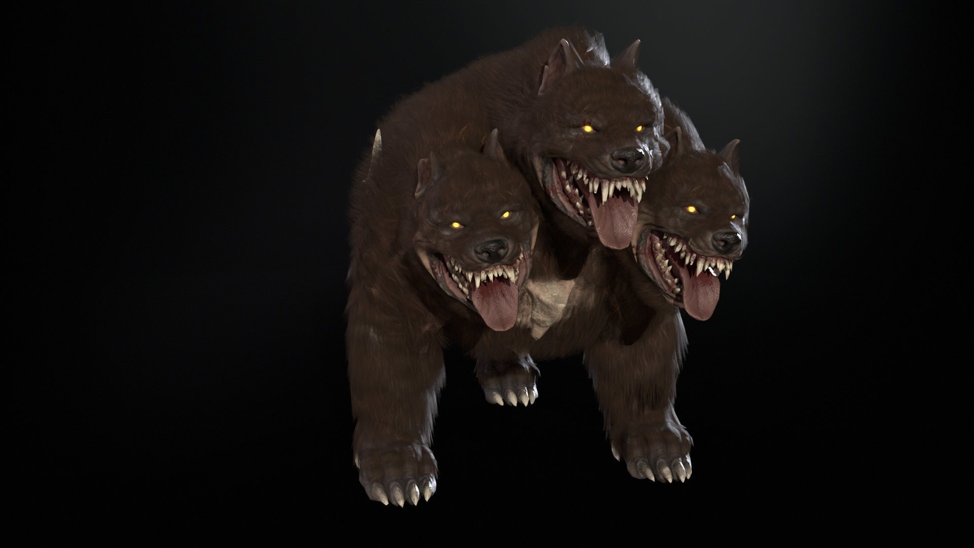 Cerberus Low-poly 3D model_25