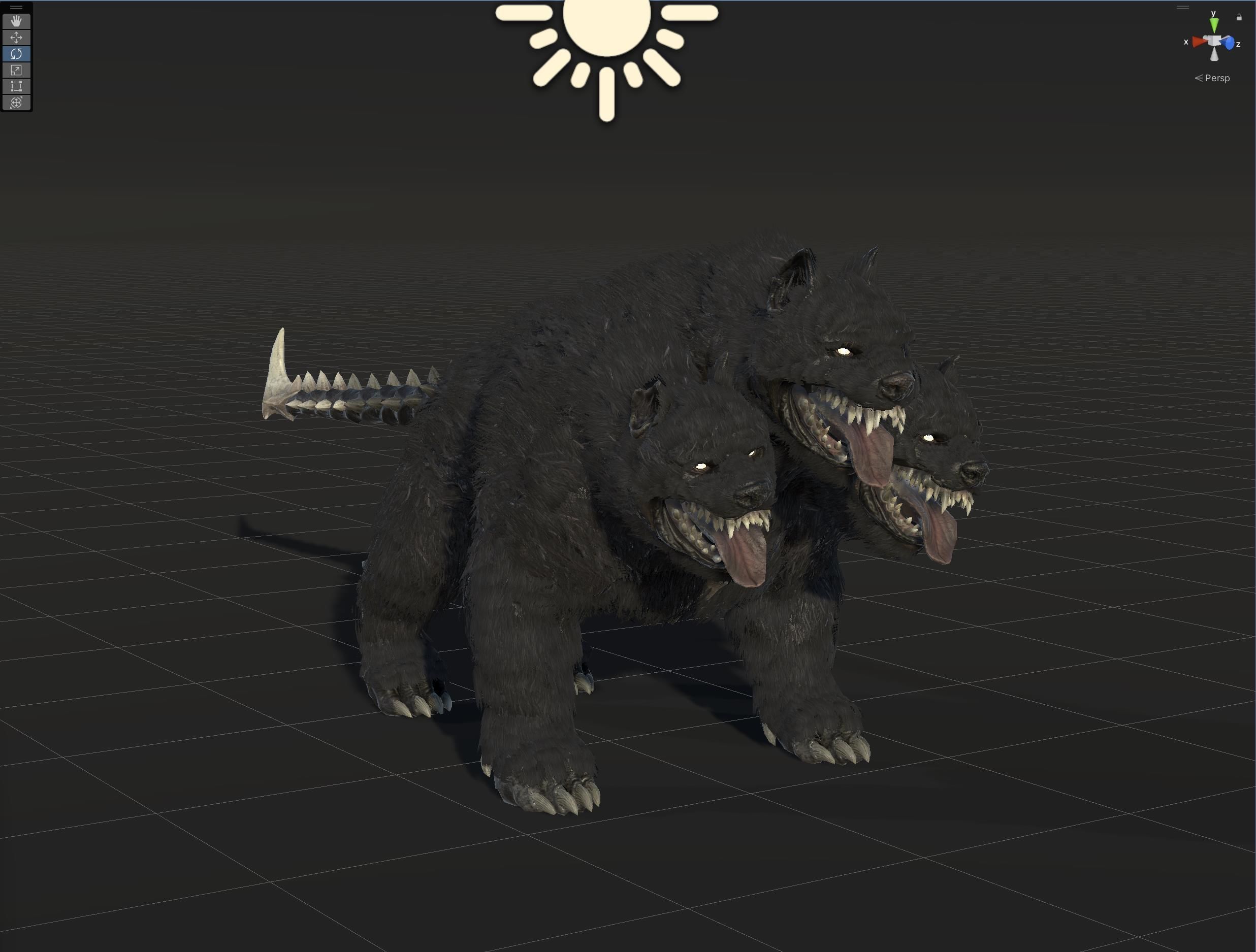 Cerberus Low-poly 3D model_53