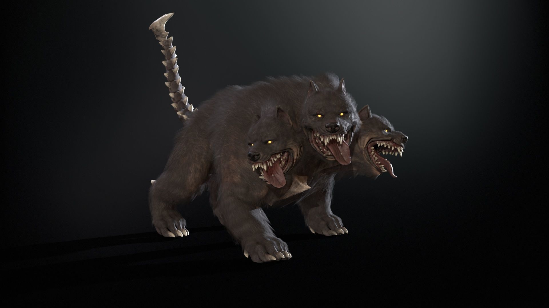 Cerberus Low-poly 3D model_48