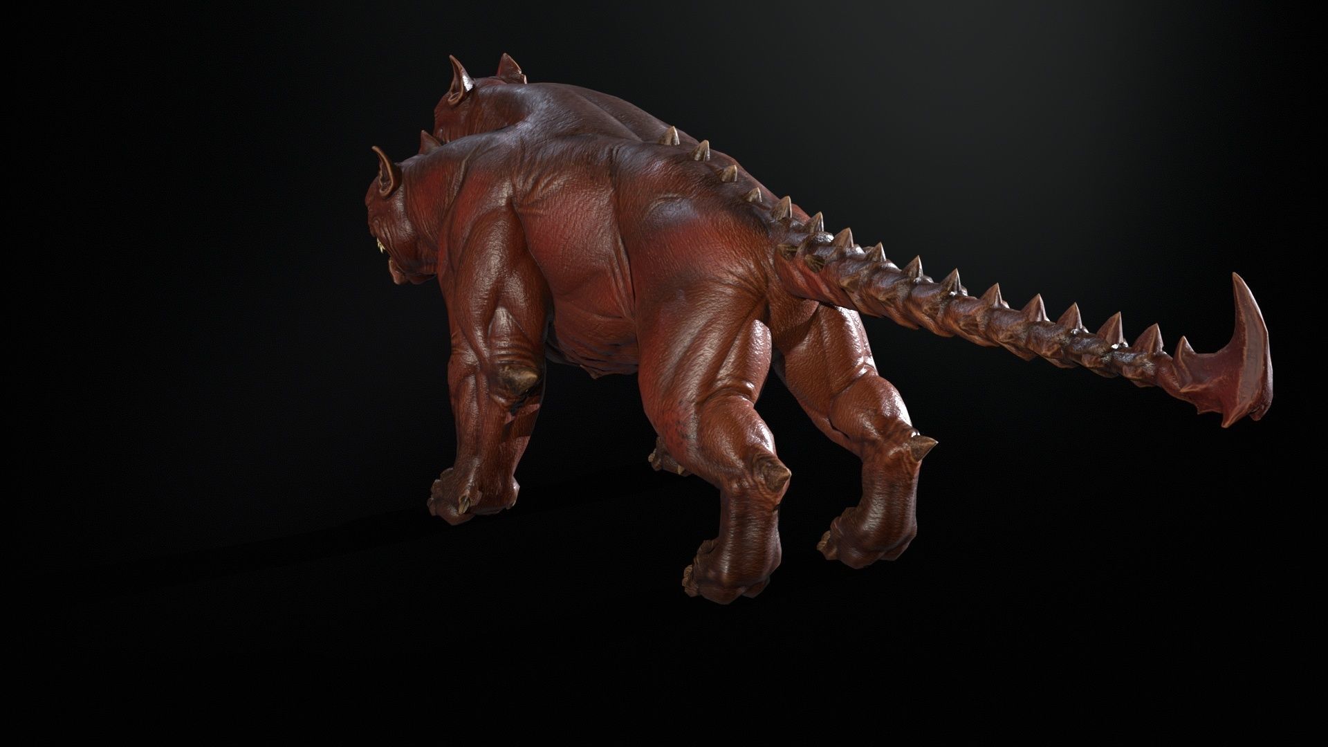 Cerberus Low-poly 3D model_16