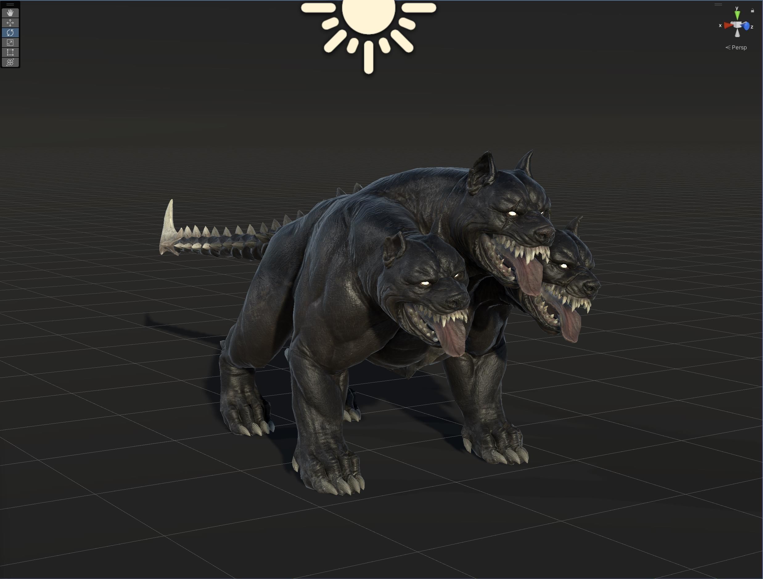 Cerberus Low-poly 3D model_54