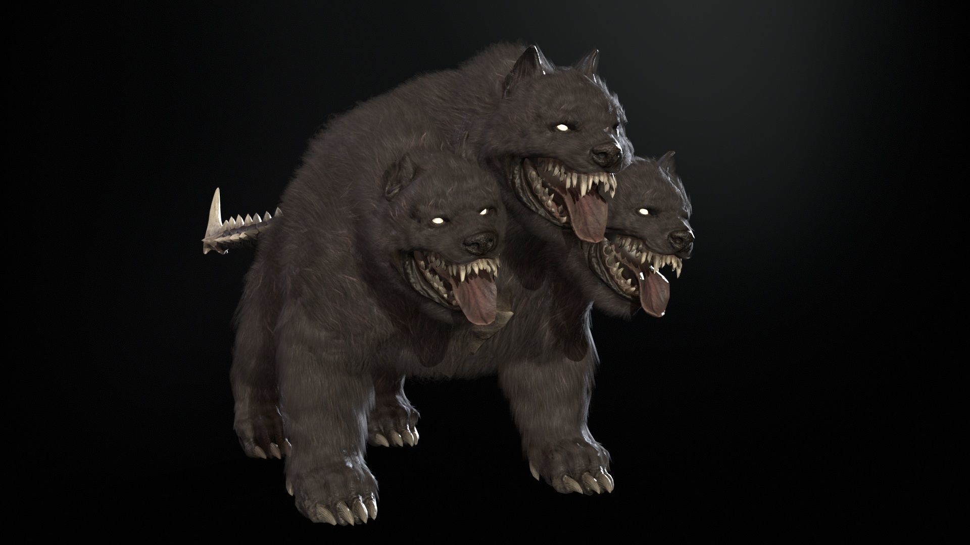 Cerberus Low-poly 3D model_22