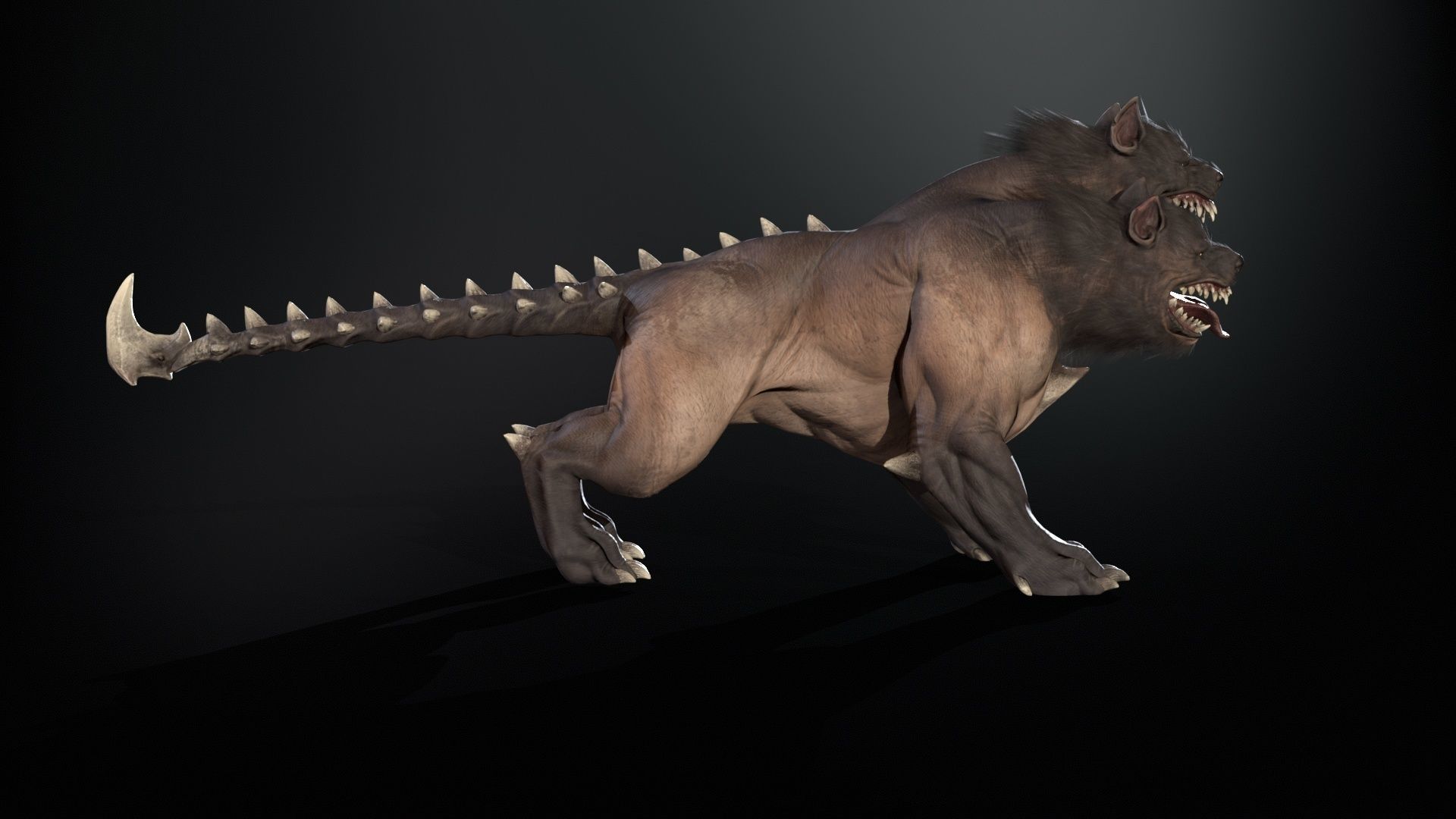 Cerberus Low-poly 3D model_35