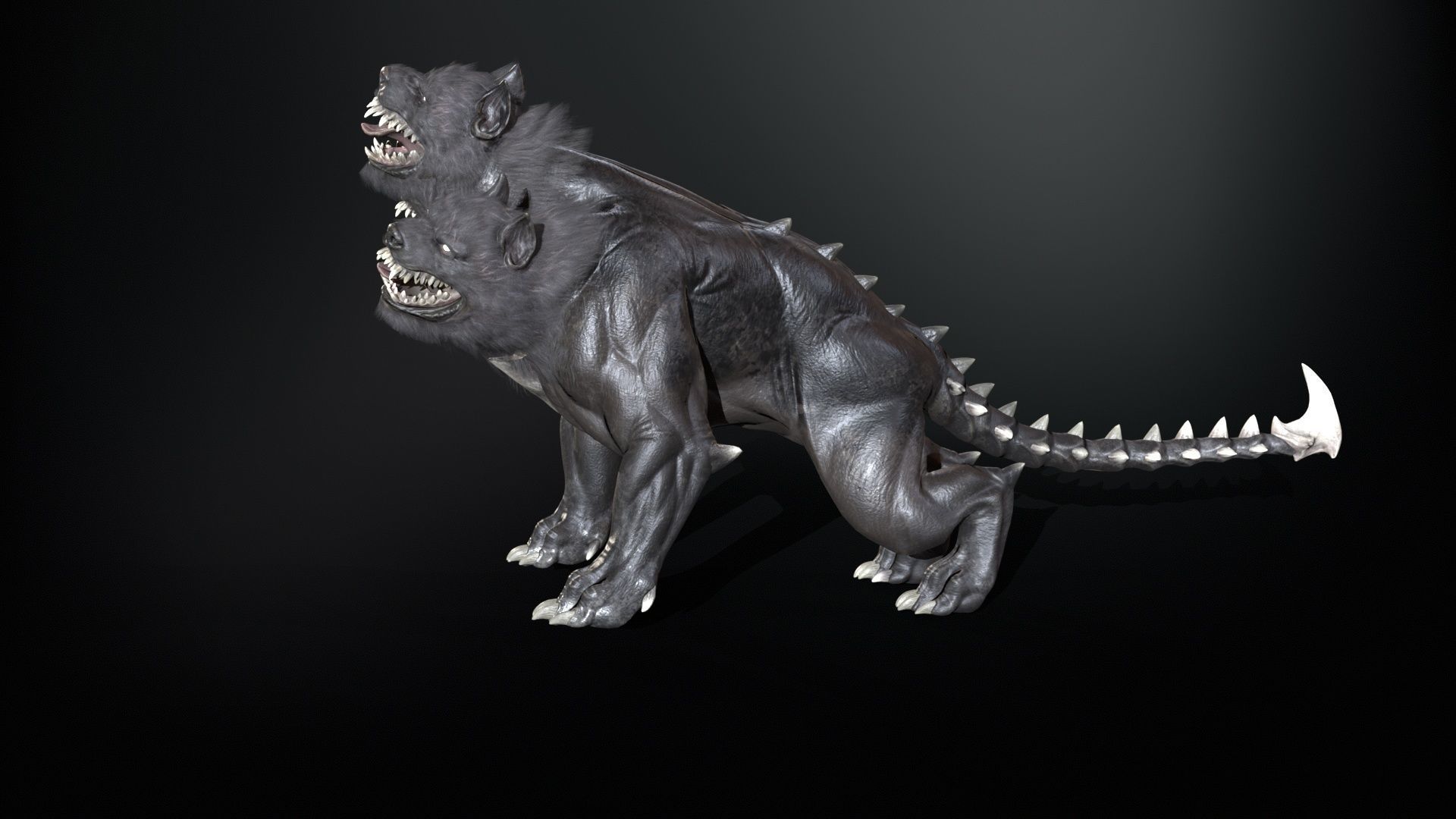 Cerberus Low-poly 3D model_37