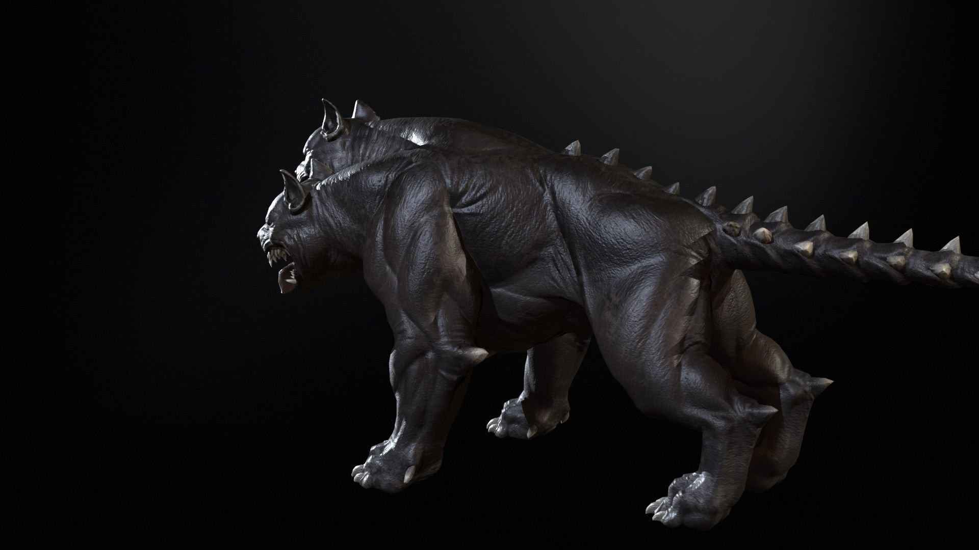 Cerberus Low-poly 3D model_13