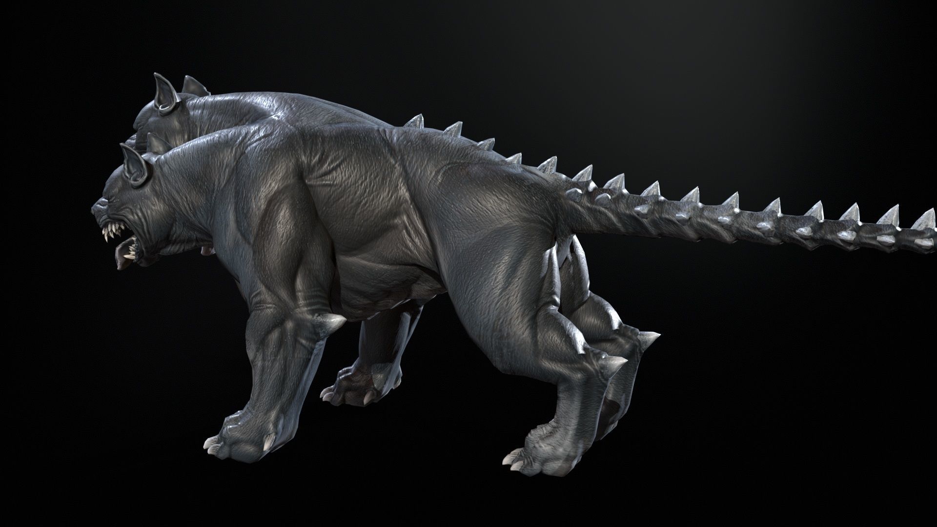 Cerberus Low-poly 3D model_11