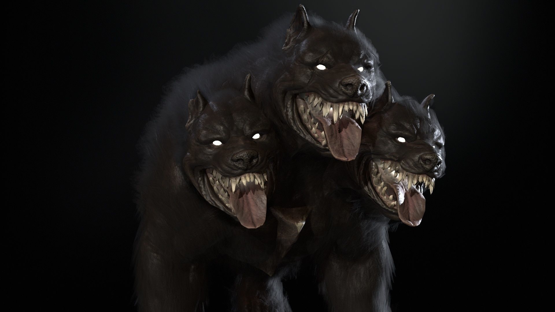 Cerberus Low-poly 3D model_18