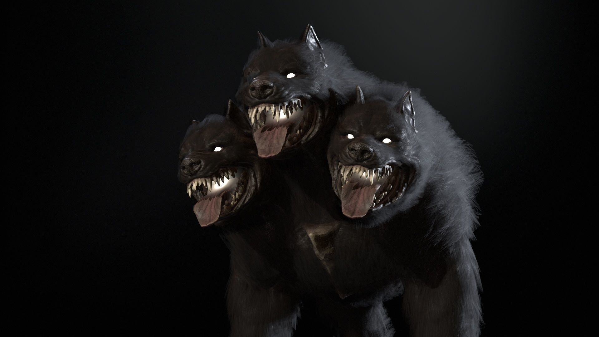 Cerberus Low-poly 3D model_19