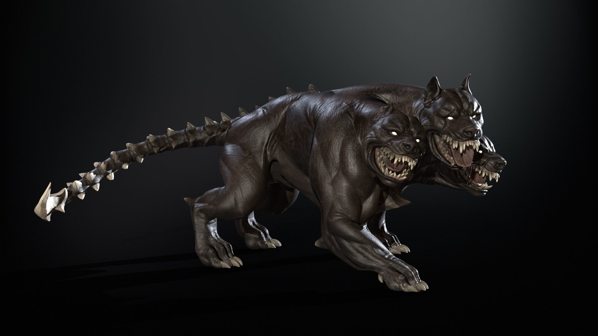 Cerberus Low-poly 3D model_43