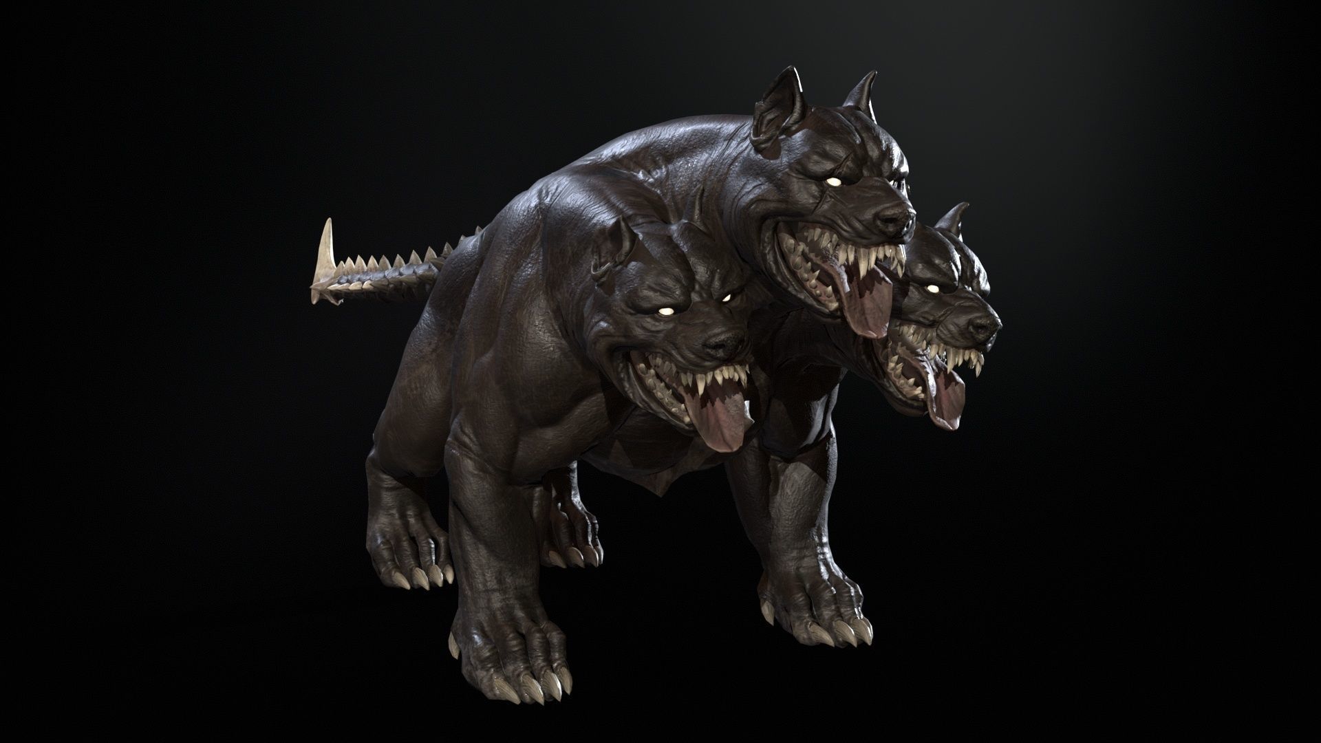 Cerberus Low-poly 3D model_12