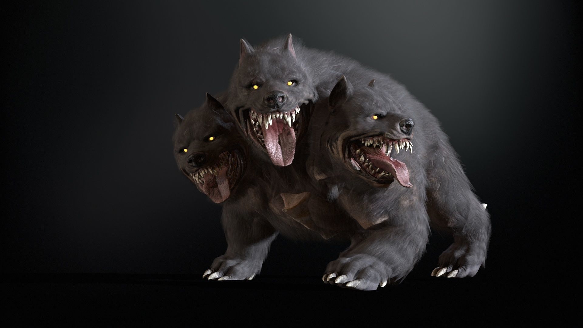 Cerberus Low-poly 3D model_50