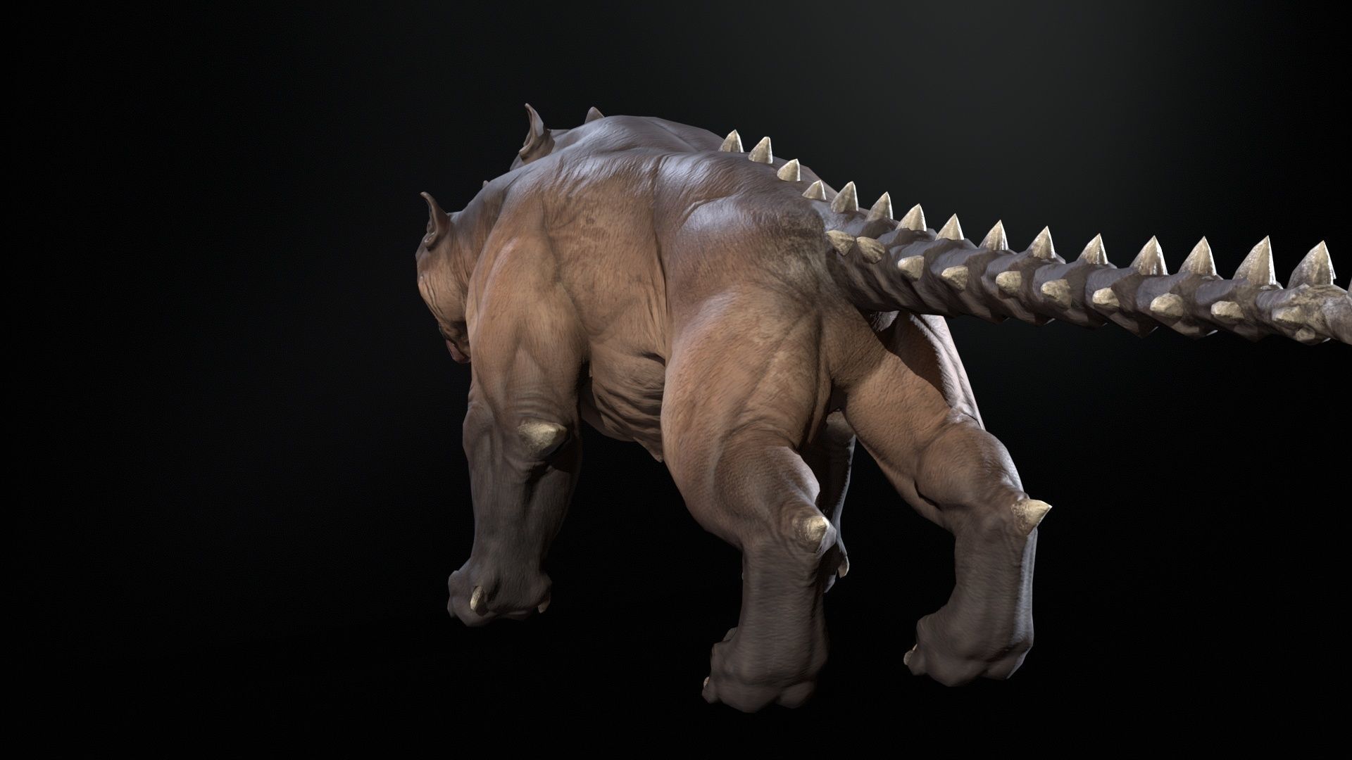 Cerberus Low-poly 3D model_6