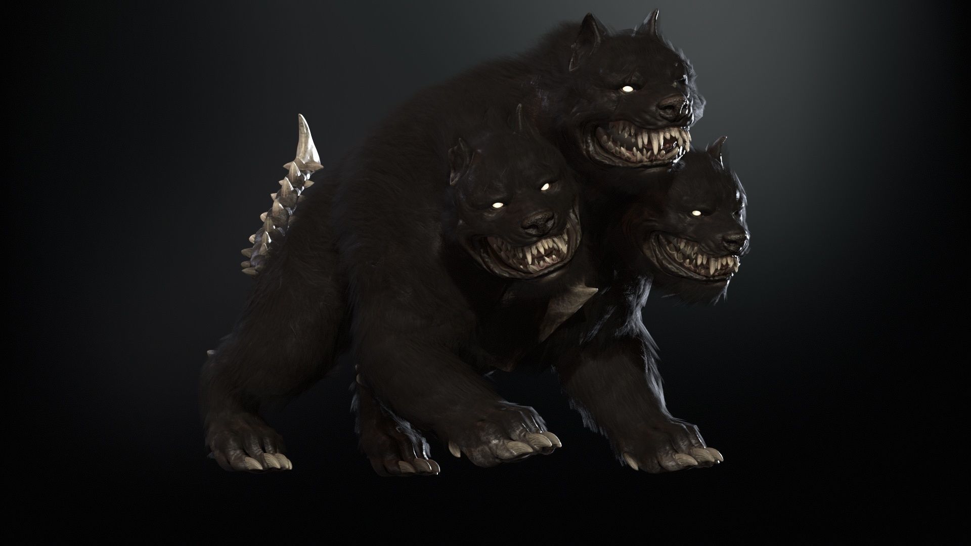 Cerberus Low-poly 3D model_29