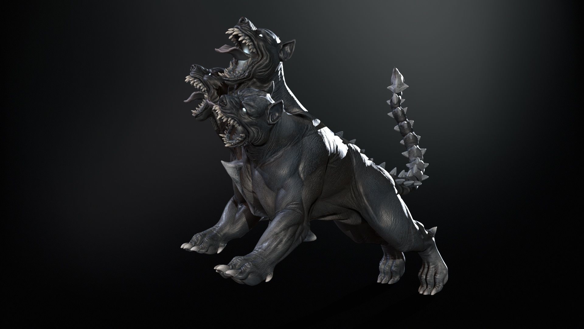Cerberus Low-poly 3D model_47