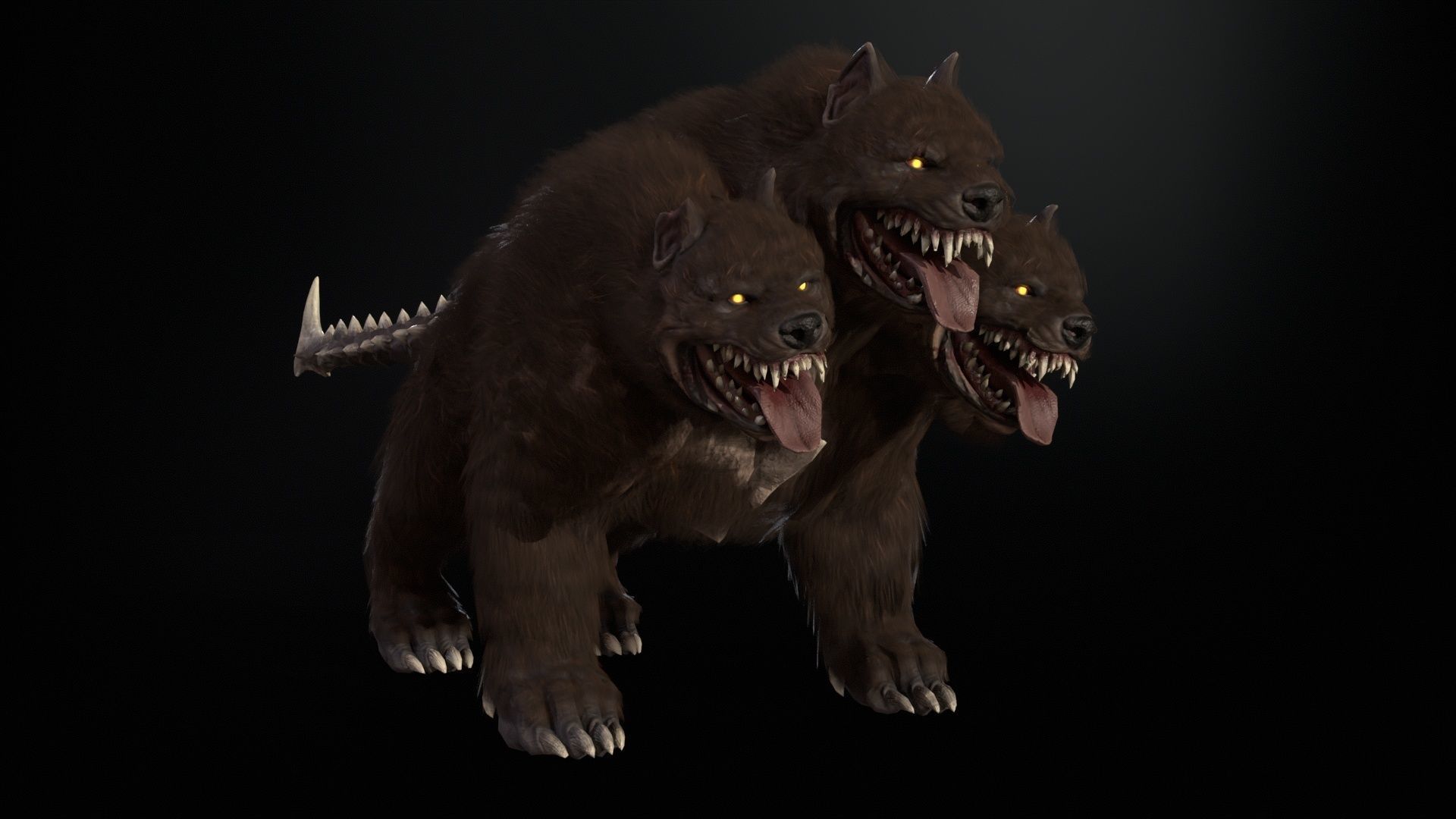 Cerberus Low-poly 3D model_26