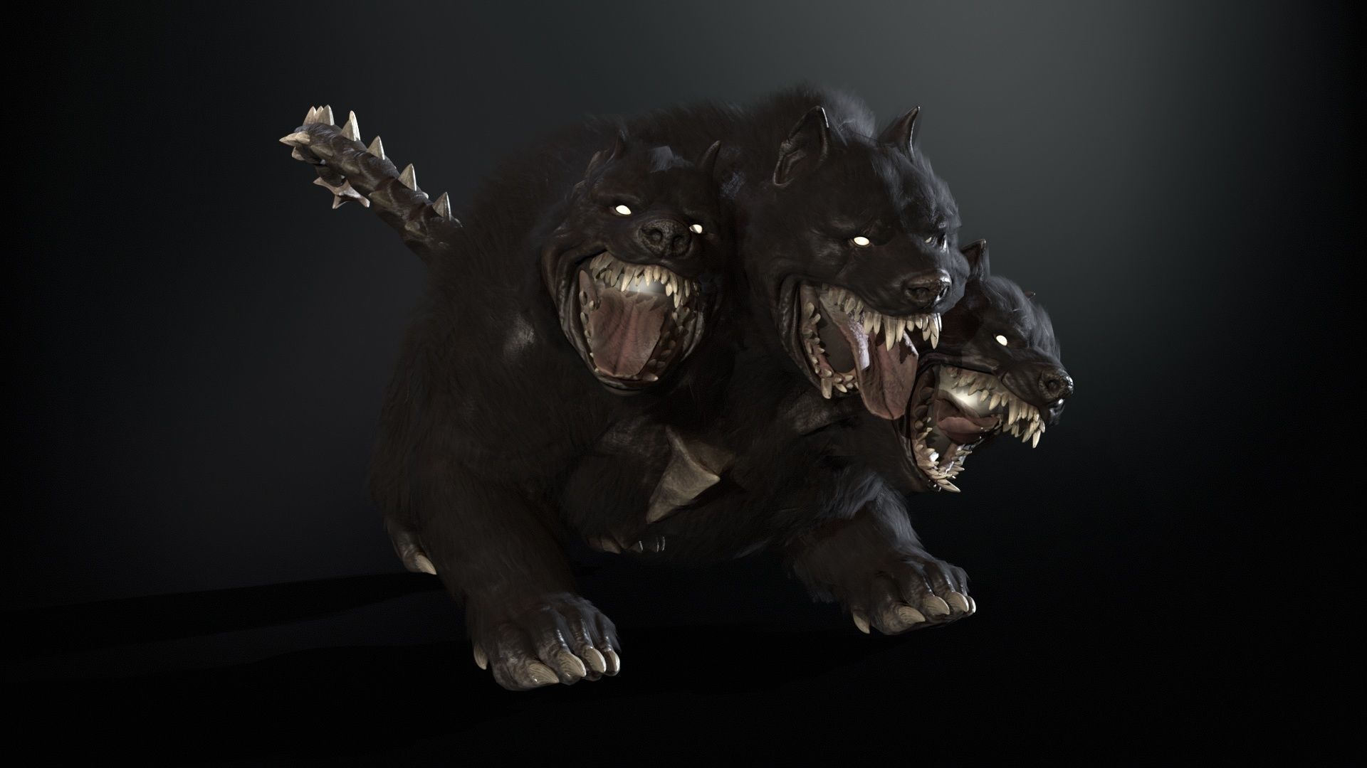 Cerberus Low-poly 3D model_30
