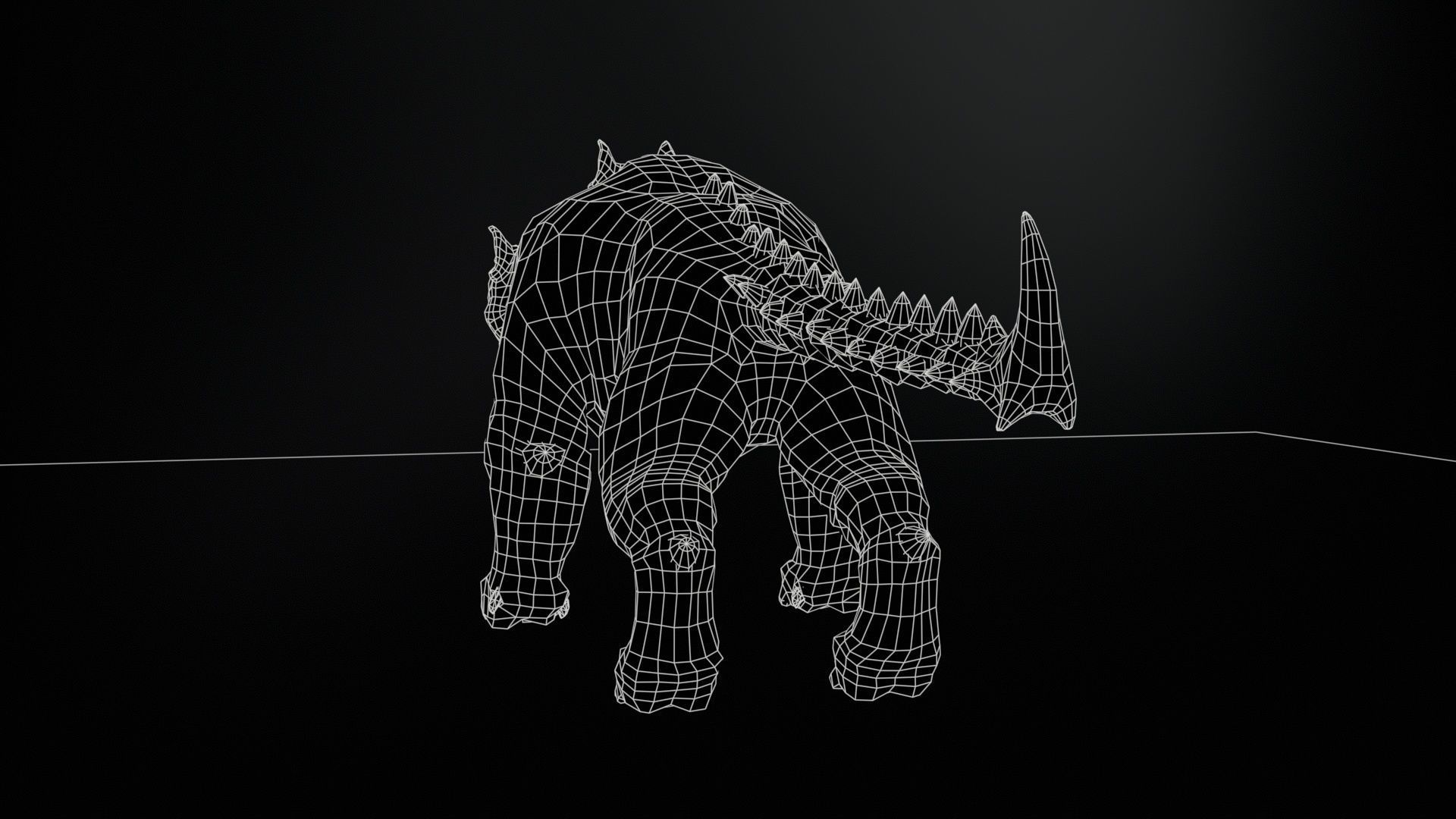 Cerberus Low-poly 3D model_9