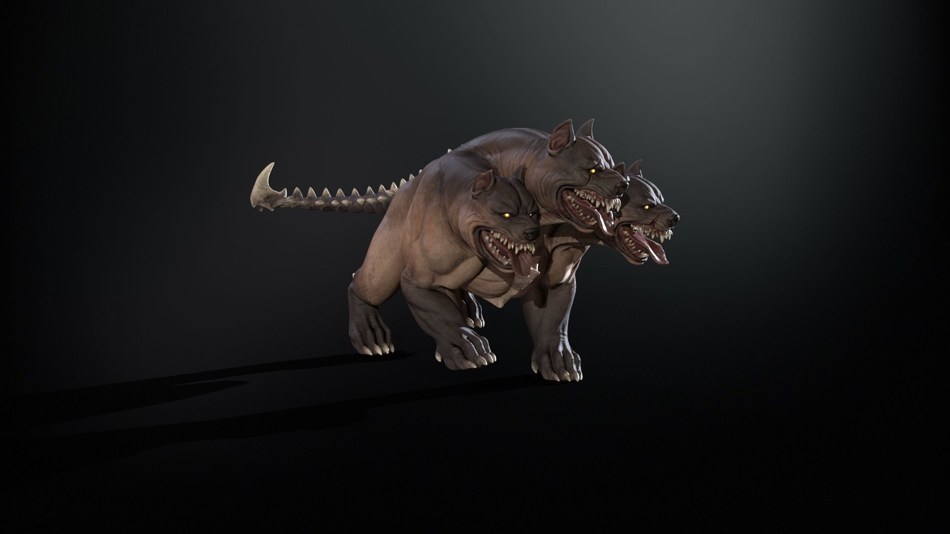 Cerberus Low-poly 3D model_45