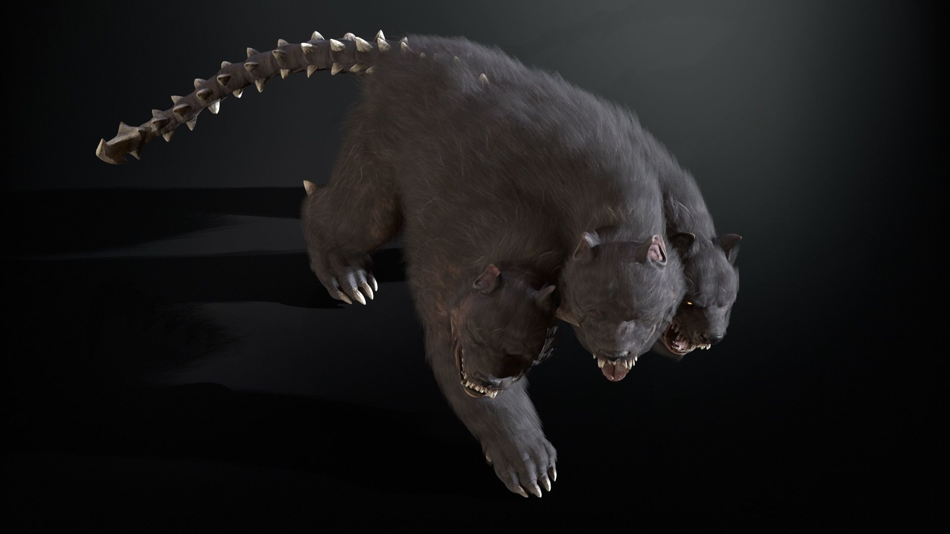 Cerberus Low-poly 3D model_49