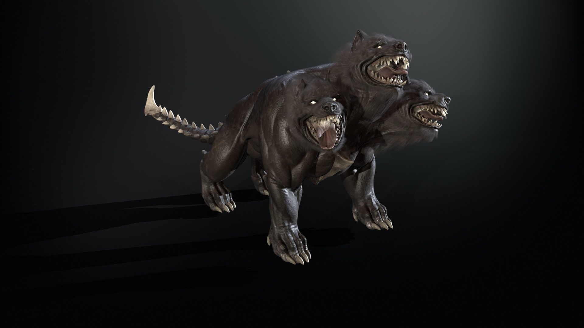 Cerberus Low-poly 3D model_36
