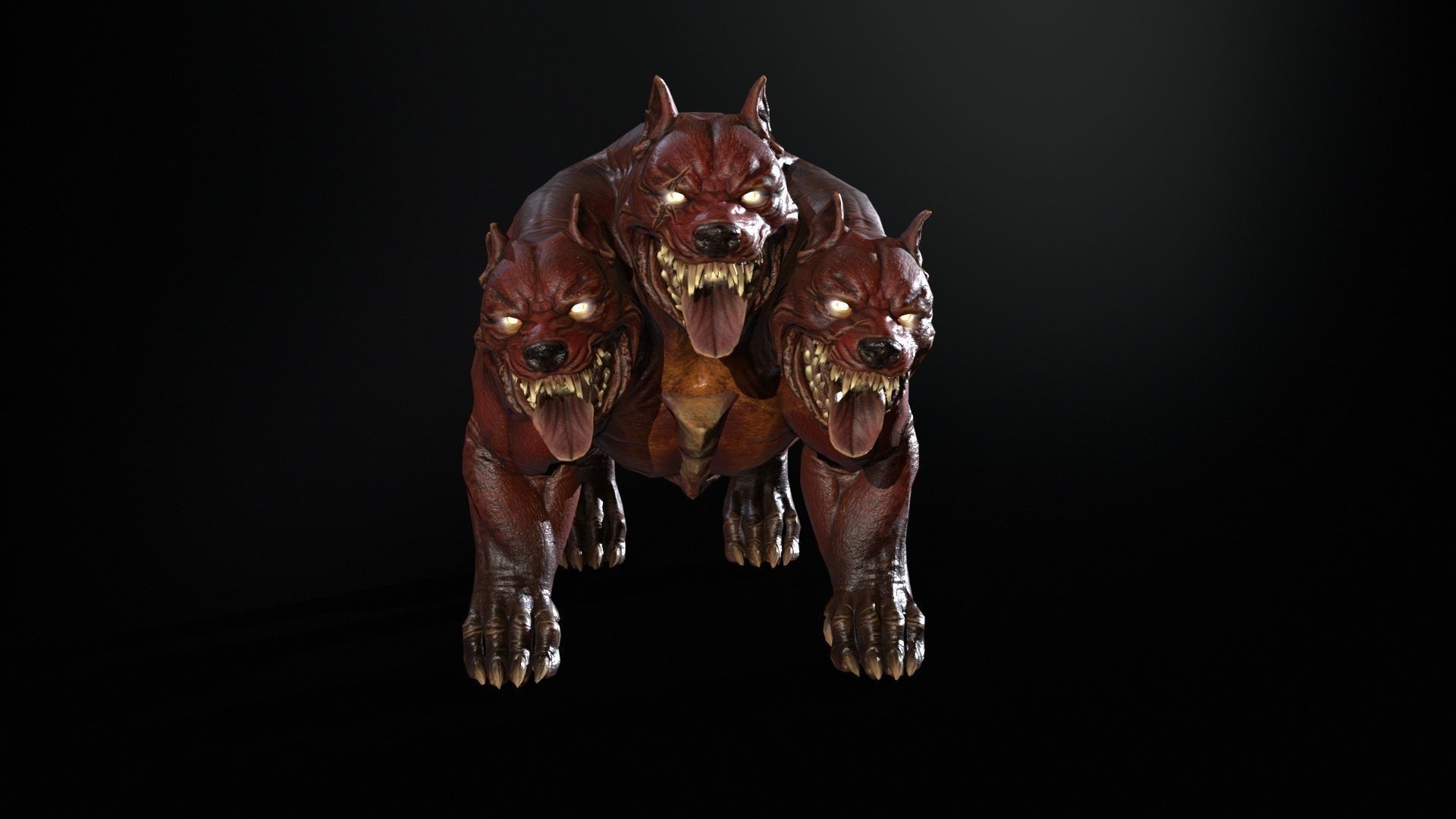 Cerberus Low-poly 3D model_17