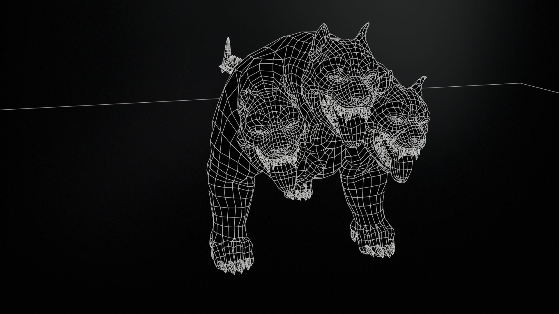 Cerberus Low-poly 3D model_8