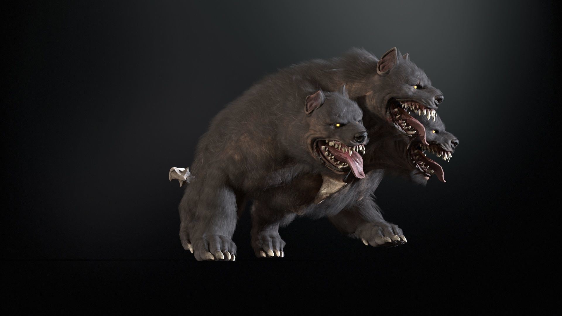 Cerberus Low-poly 3D model_33