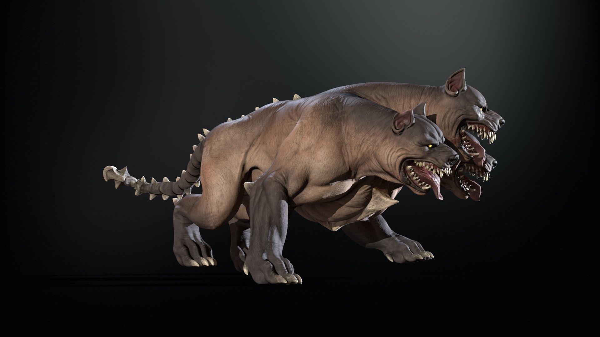 Cerberus Low-poly 3D model_32