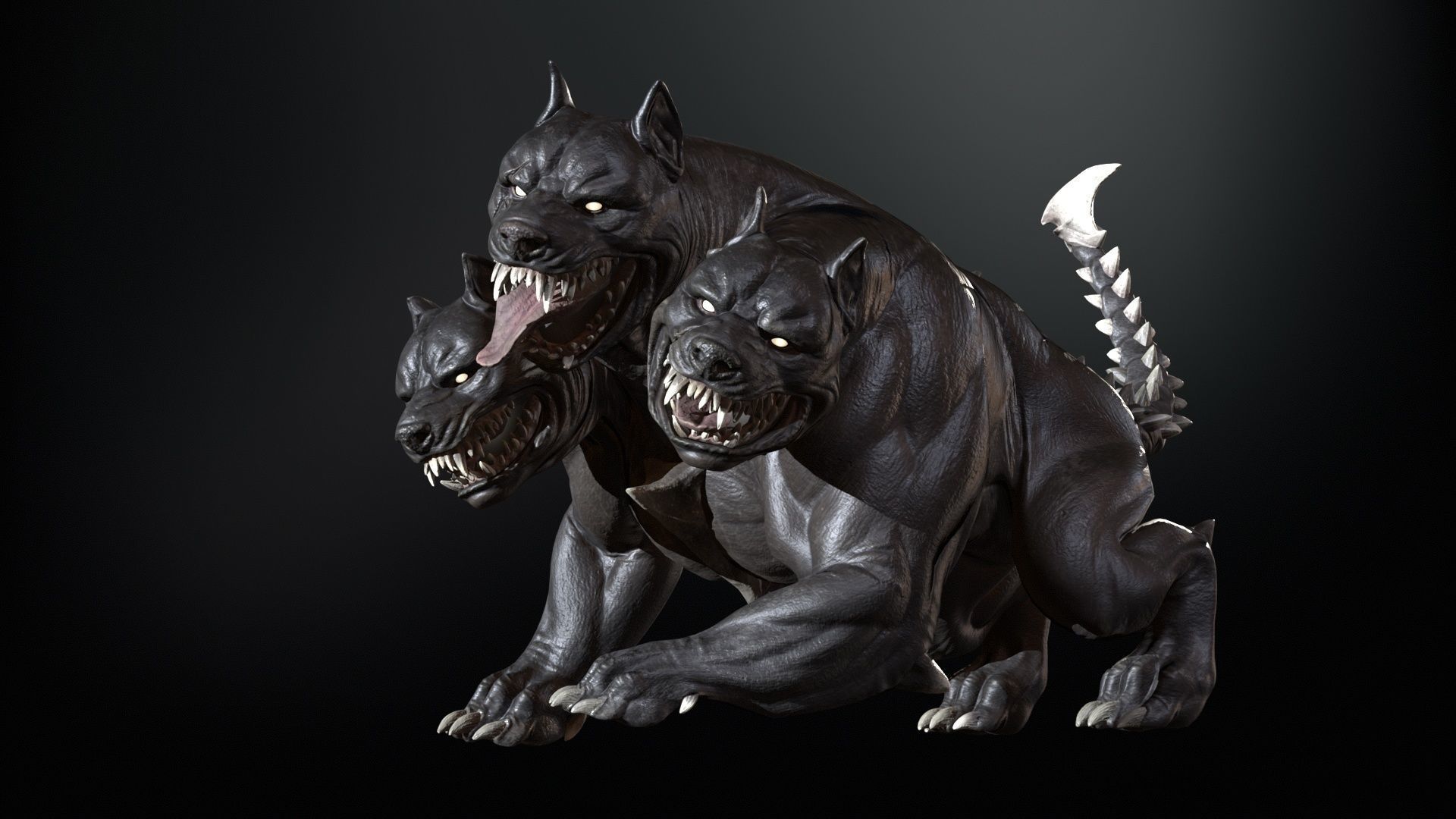 Cerberus Low-poly 3D model_39