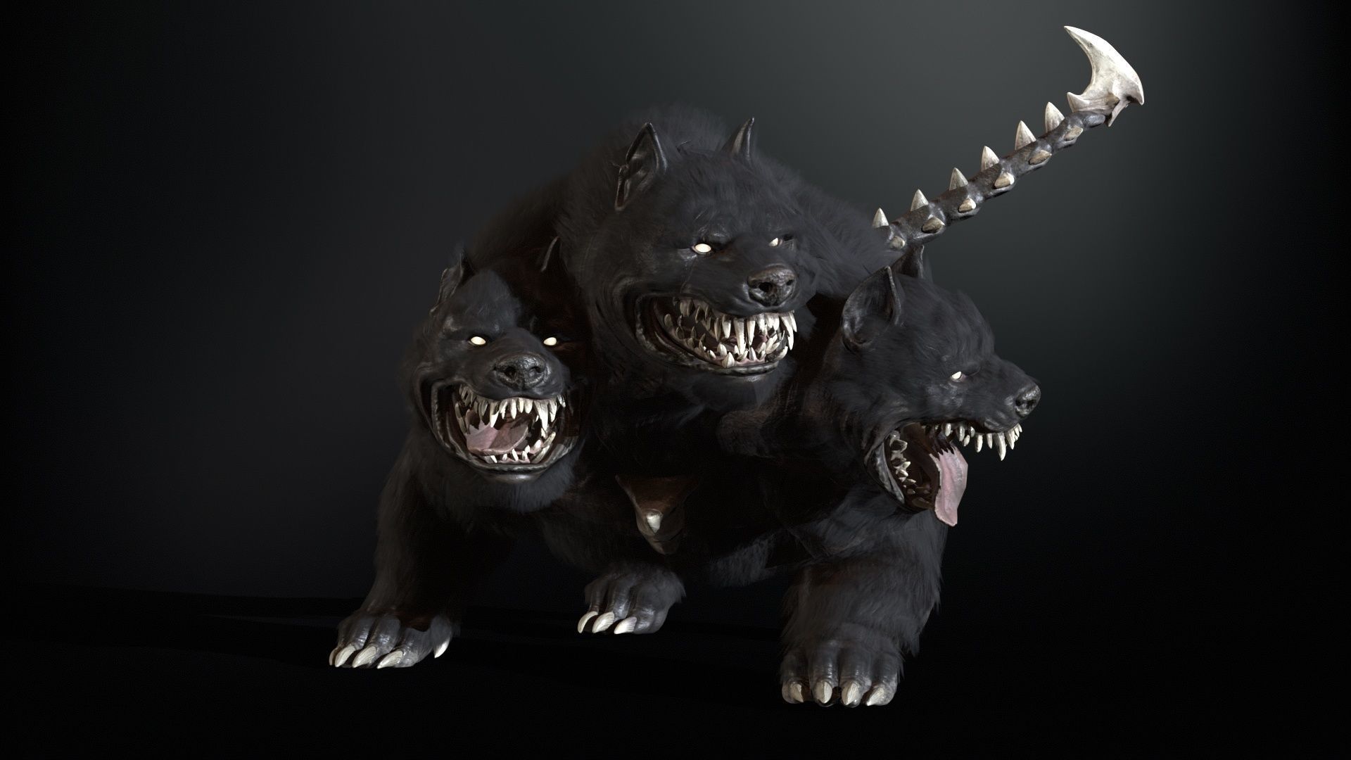 Cerberus Low-poly 3D model_28
