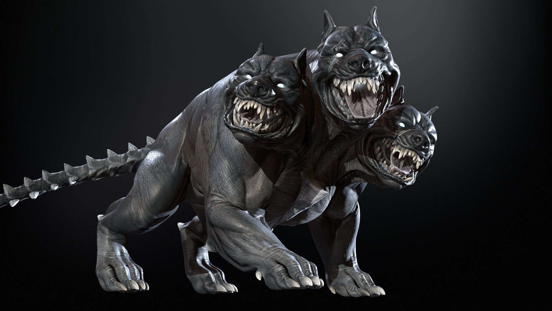 Cerberus Low-poly 3D model_41