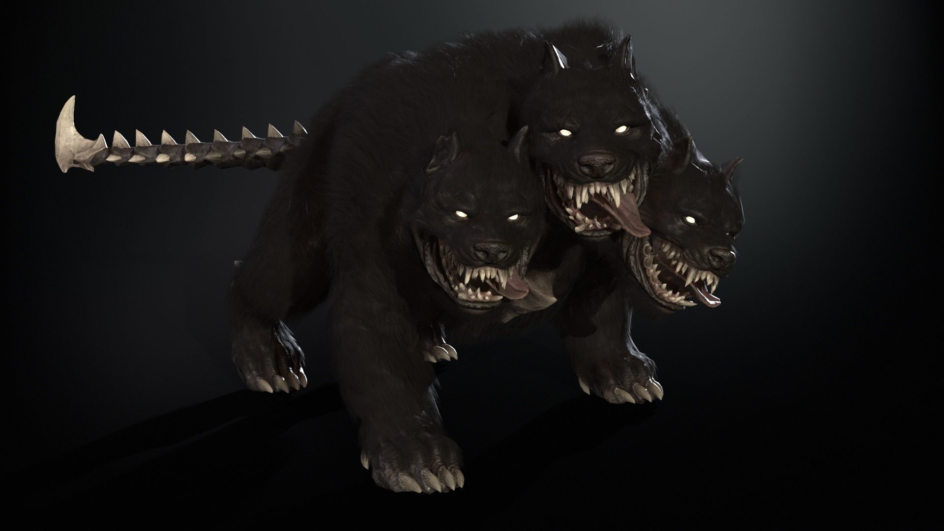 Cerberus Low-poly 3D model_27