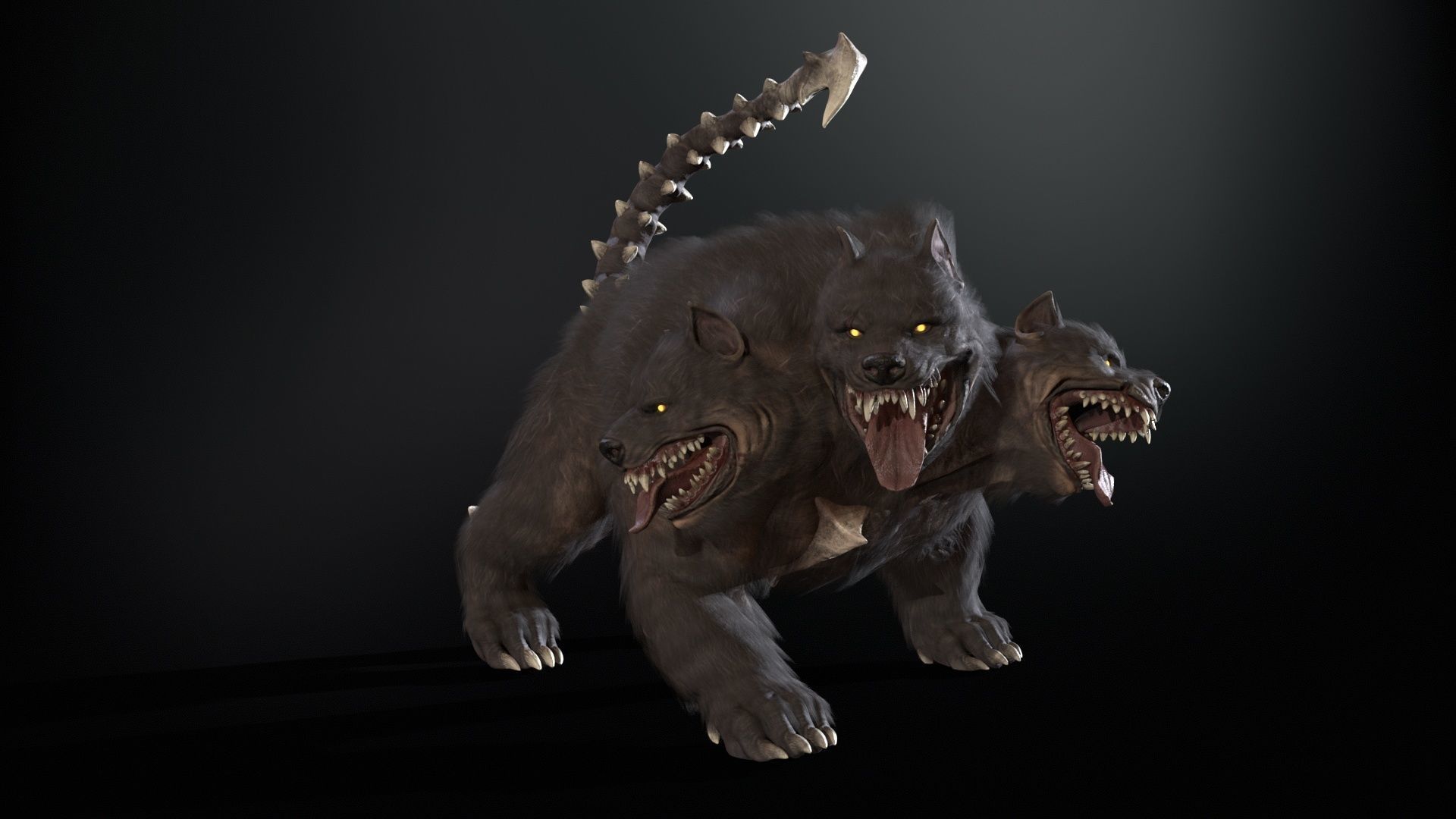 Cerberus Low-poly 3D model_51