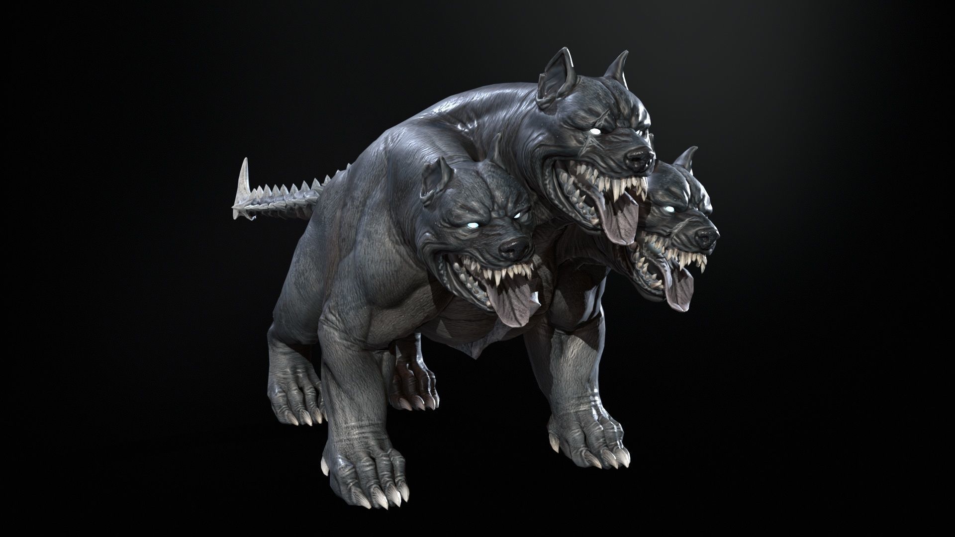 Cerberus Low-poly 3D model_10