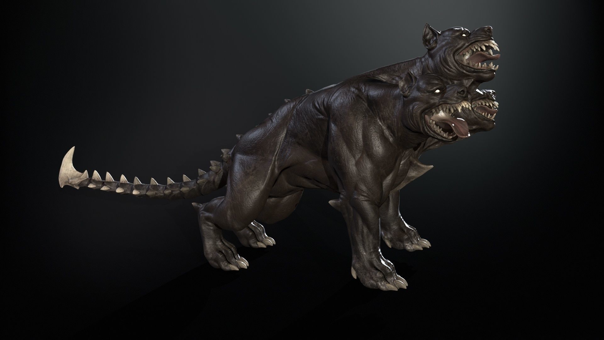 Cerberus Low-poly 3D model_38