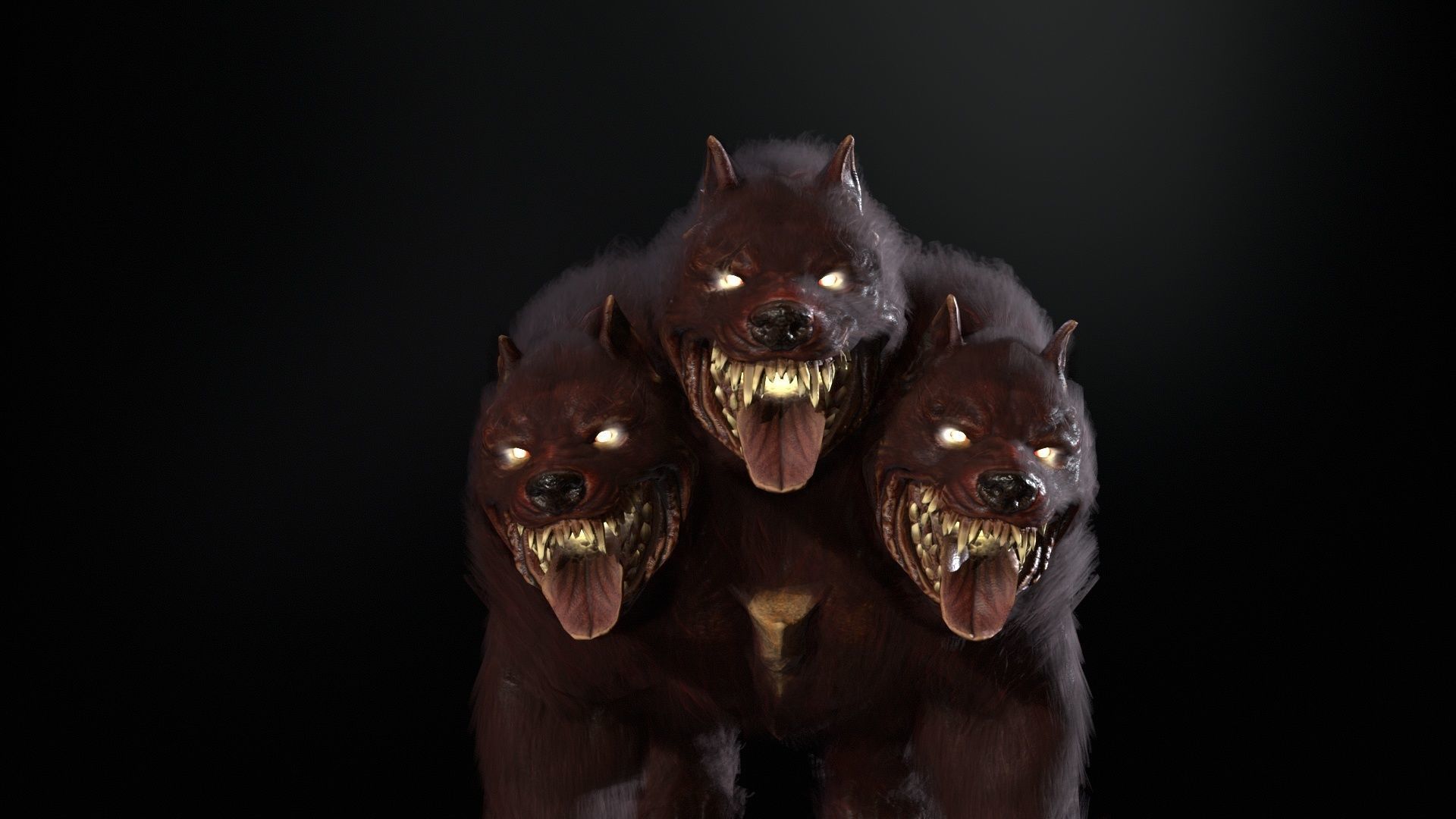 Cerberus Low-poly 3D model_20
