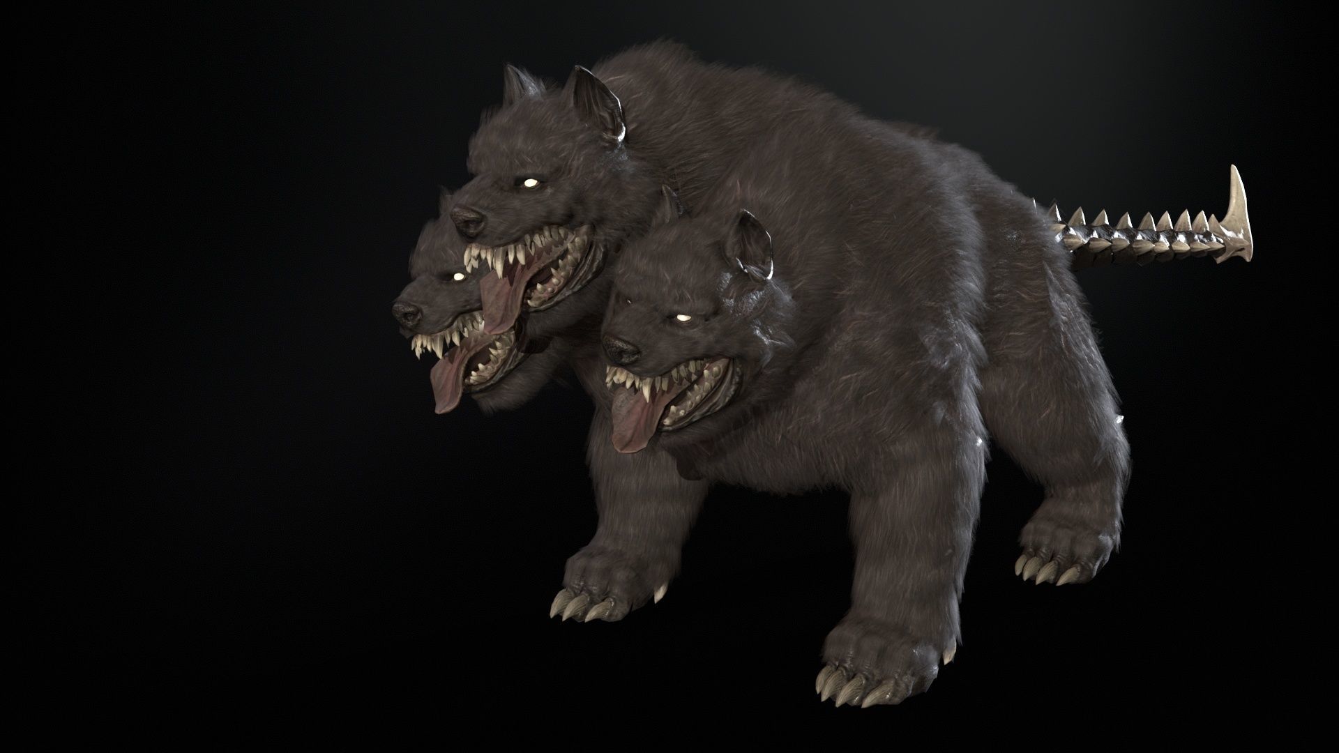 Cerberus Low-poly 3D model_23
