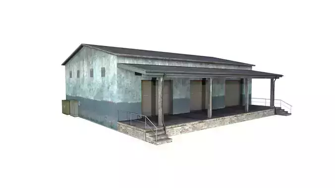 hangar Low-poly 3D model